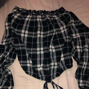 off the shoulder Hollister shirt